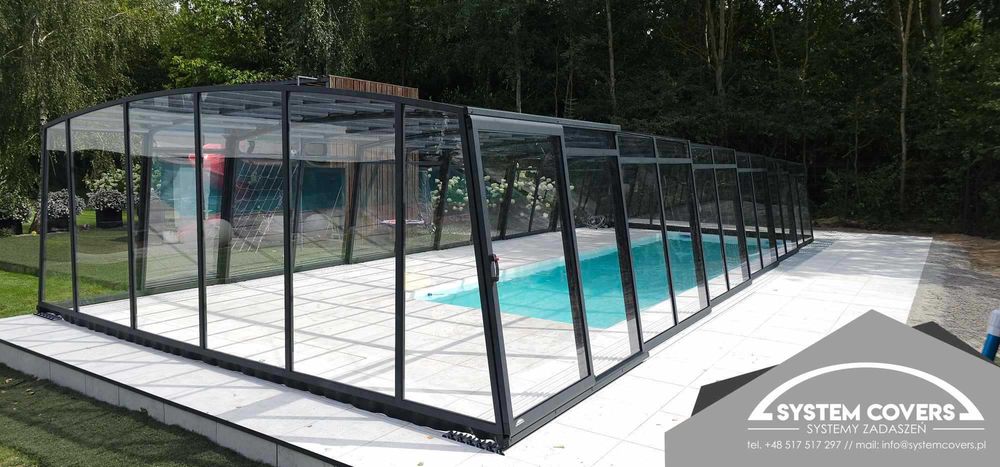 Zadaszenie basenowe, basenu, 500 x 1280 x230 cm - System Covers