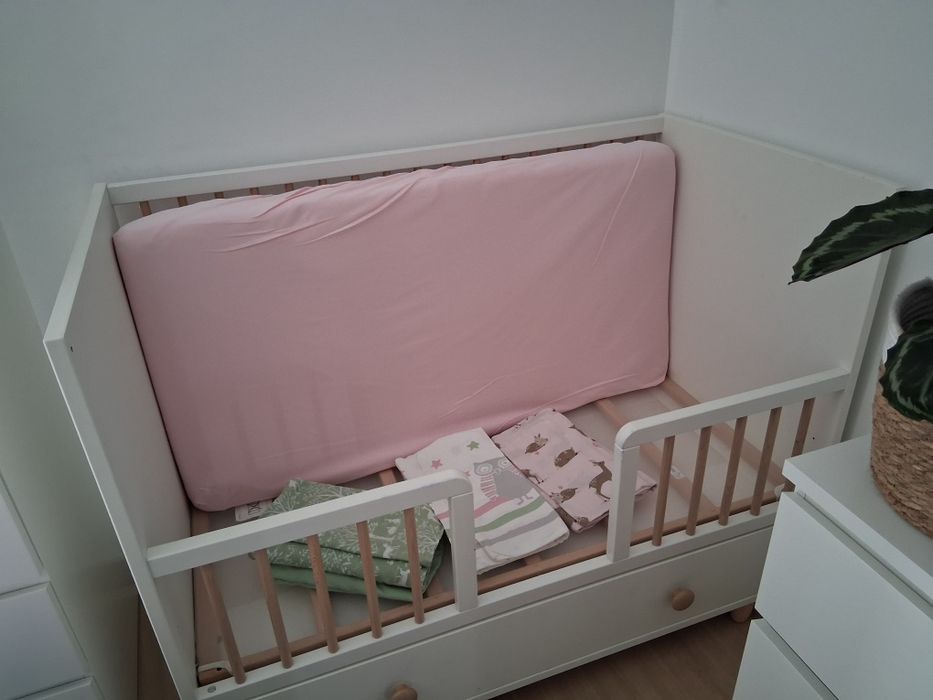 Berço Myllra Ikea 60x120 Branco e Natura