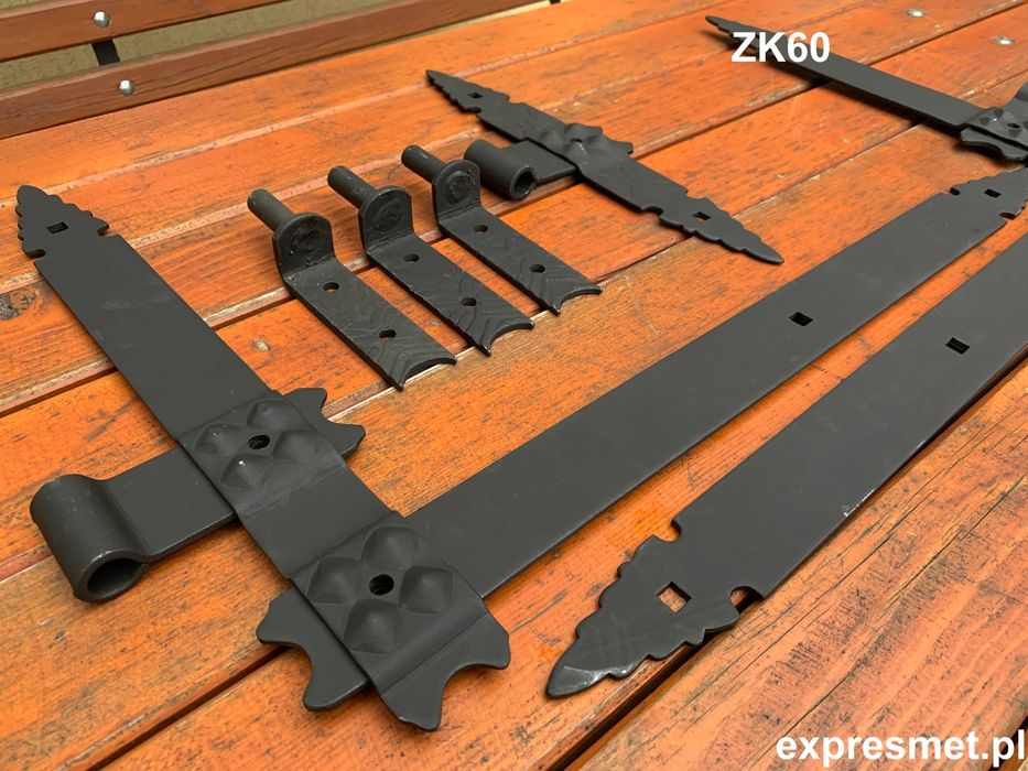 Zawias kątowy kuty 600 mm KOWALSTWO OKUCIA DRZWI BRAMA furtka  NOWOŚĆ!