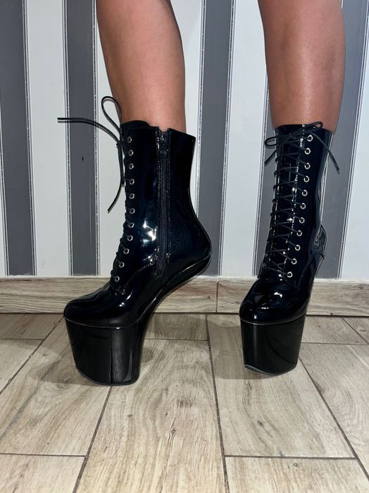 74/ OD RĘKI 45 Kopytka pony szpilki botki koturny Trans Cross 35-46EU