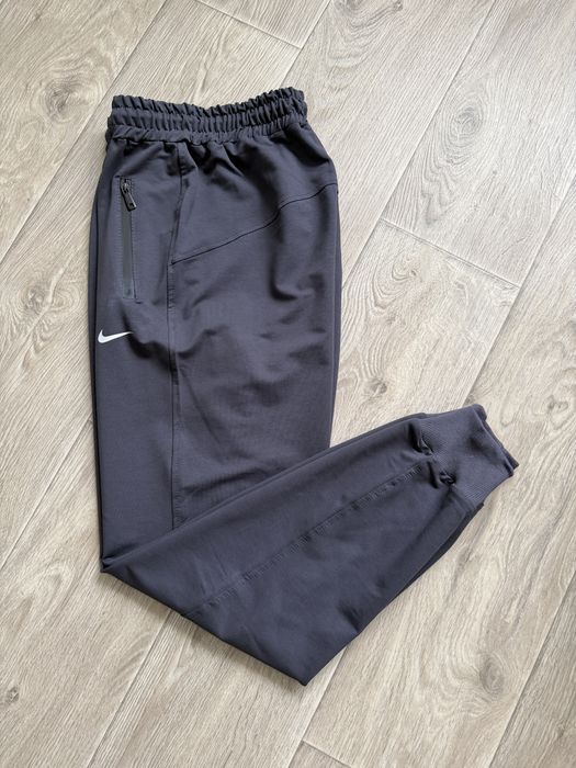 Спортивні штани nike трикотаж джогери 3xl  сірі однотонні брюки з манжетом найк 52 двохнитка