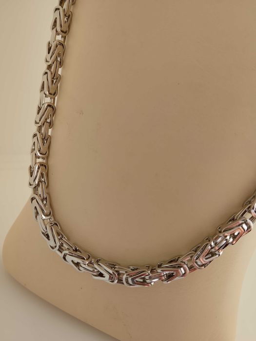 Łańcuszek Królewski 6,5mm 60cm Silver Platyne