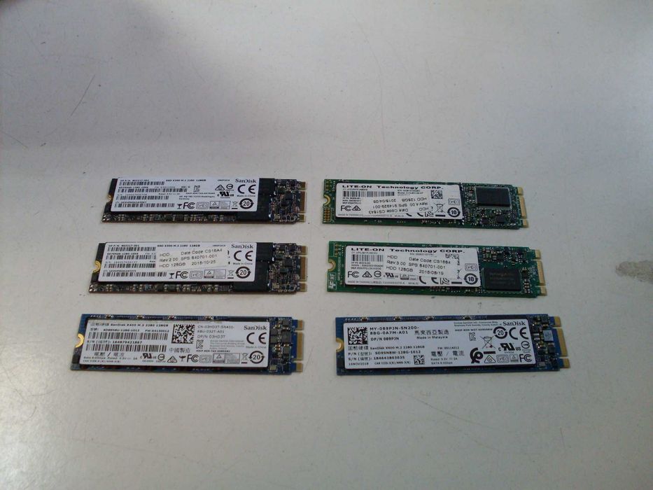 Dyski SSD M.2 SATA, 120 GB, SanDisk, SKHynix, Lite-On, SPRAWNE