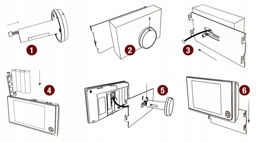 Wizjer elektroniczny do drzwi LCD 3,5" HD szerokokątny gwarancja