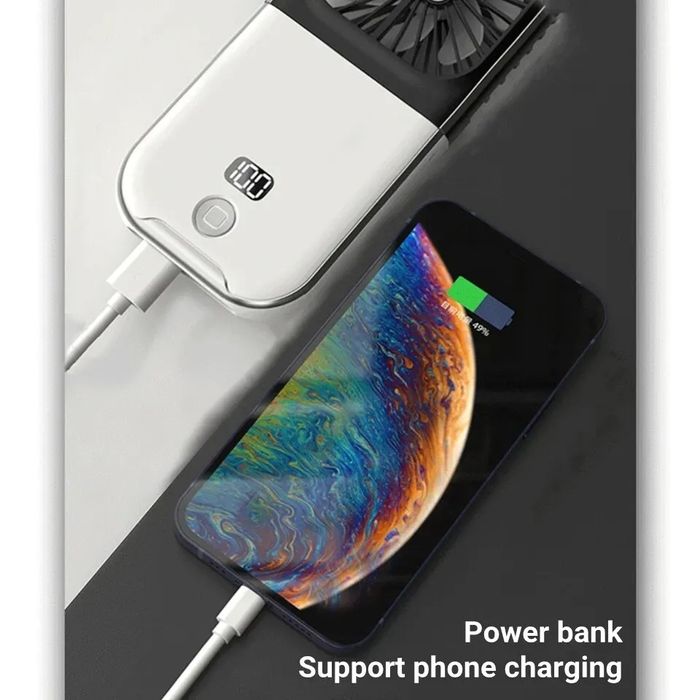 Складаний міні-вентилятор F30 ручний/настільний чотиришвидкісний з дис