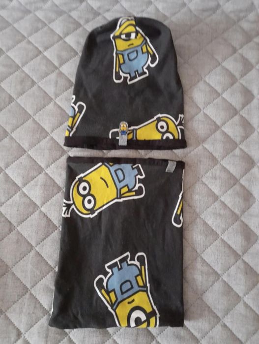 Cienka czapka i komin w Minionki