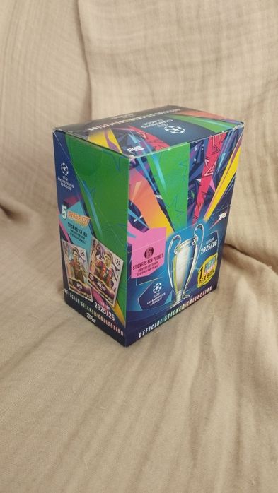 Caixa 50 Saquetas Cromos Champions League 2025/2026 (Topps)