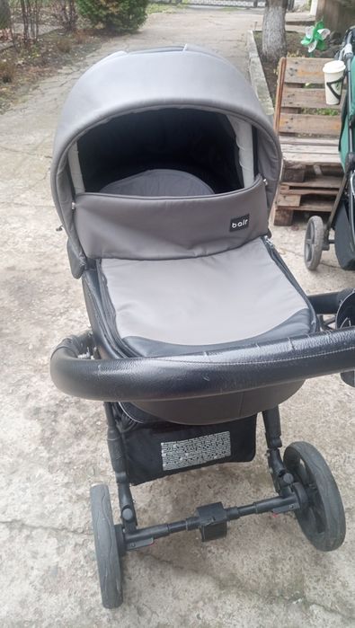 Коляска 2в1 . Повний комплект. Bair Next. Екошкіра,сірий колір