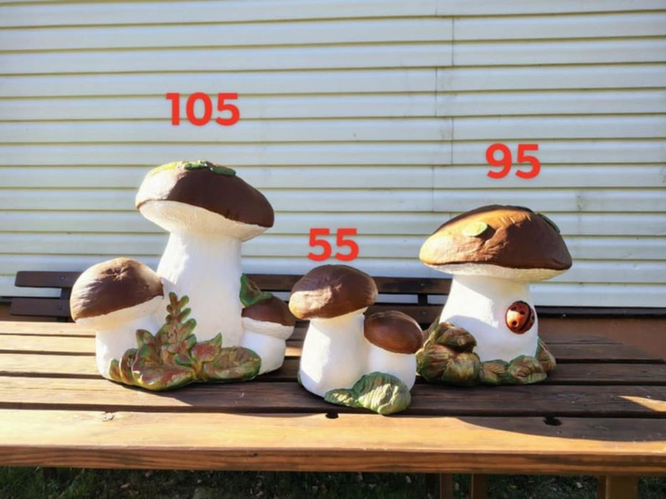 Figurki grzyby betonowe