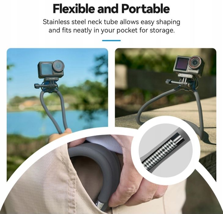 TELESIN SE 2.0 Uchwyt na szyję do kamer z wbudowaną rotacją