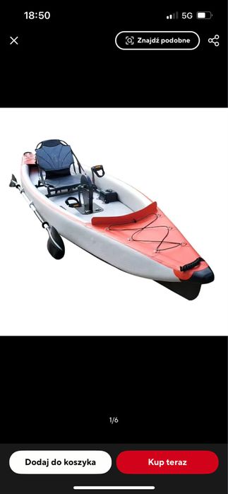 Kajak wędkarski na pedały