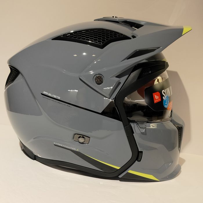 Capacete jet MT StreeTFighter modular mota scooter novo
