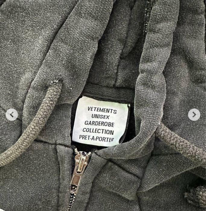 Зип худи Vetements Fan Yes i Am deconstructed balenciaga rick