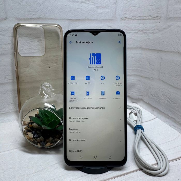 Продам телефон Tecno Spark 8C  4+1/64Gb NFC в гарному стані