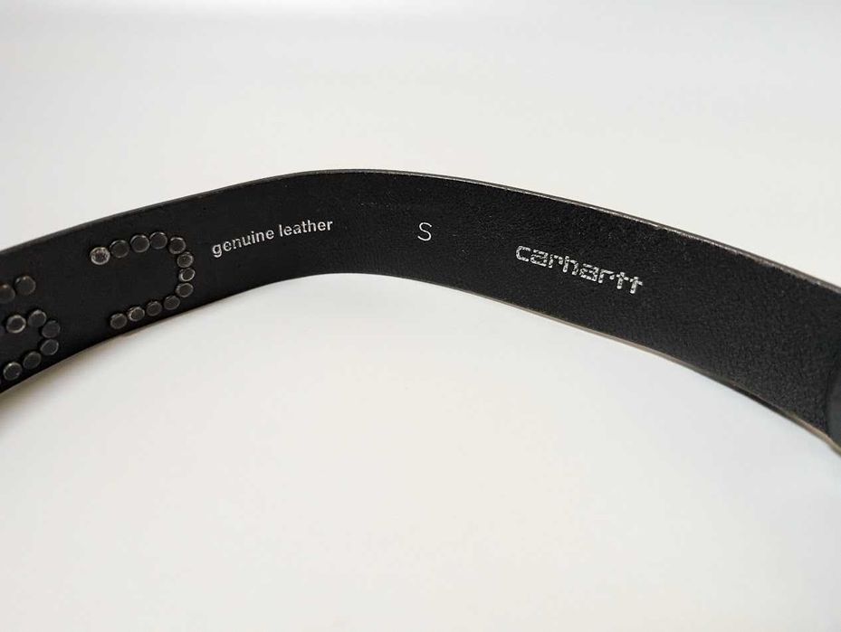 Вінтажний шкіряний ремінь Carthartt WIPP Script Studs Belt,США - S-M