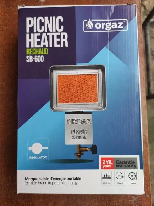 Газовий обігрівач Orgaz 1,5 кВт + газовий балон 8л.