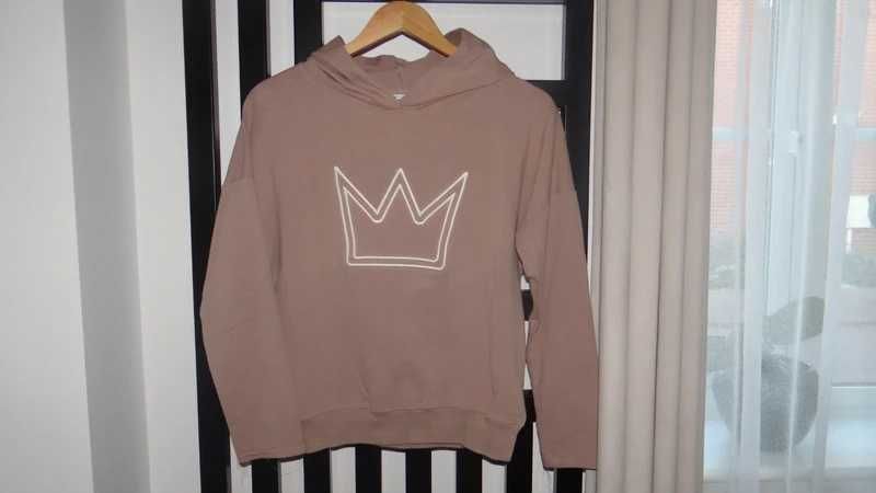 Nowa bluza z kapturem QBA Kids wzór Korona Princess dla dziewczynki rozmiar 12–13 lat (158 cm)
