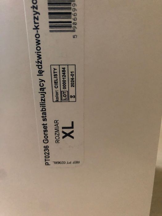Nowy Gorset stabilizujący lędźwiowo krzyżowy XL