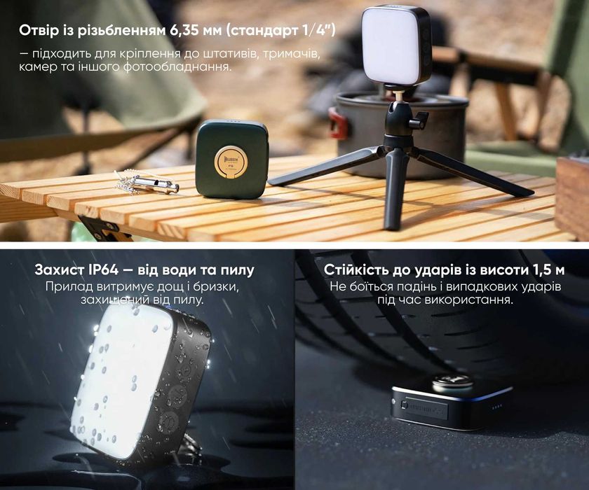 WUBEN F5 Кемпінговий Ліхтар, Павербанк - 500 Люмен - 5200 мАг - Type-C