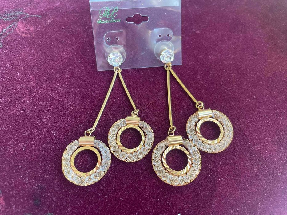 італійська біжутерія, сережки з кристалами