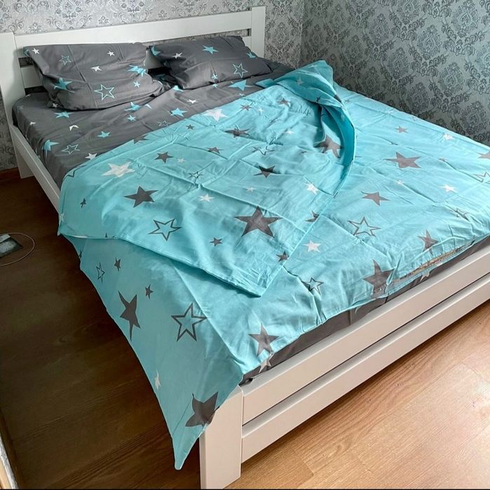 Двоспальне ліжко; 160/200 см двухспальная кровать, кровать из дерева