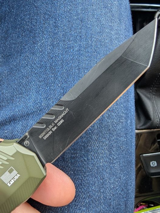 Kershaw Livewire Olive Tanto 9000TOLBLK OTF Magnacut