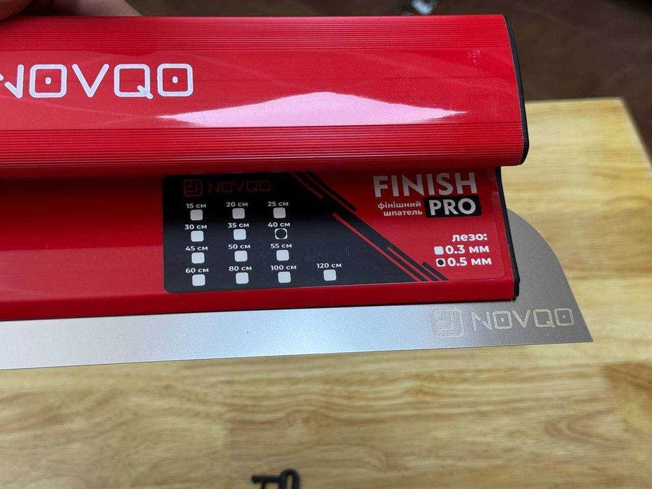 Будівельний Шпатель Novqo 400 мм з нержавійка | Змінне лезо 0.5мм