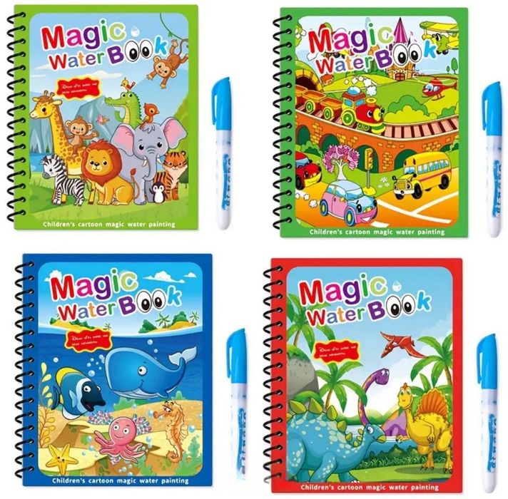 Книга водяная раскраска многоразовая!