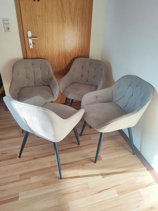 4× М'ягкі кухонні стільці з підлокітником Sessel Stühle