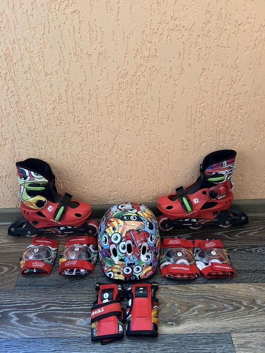 Ролики Комплект, 3 элемента защиты + ролики Tempish 2017 Monster Baby