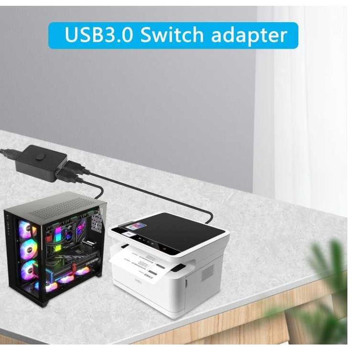 Przełącznik USB 3.0 adapter KVM USB, dwukierunkowy przełącznik 2 w  1