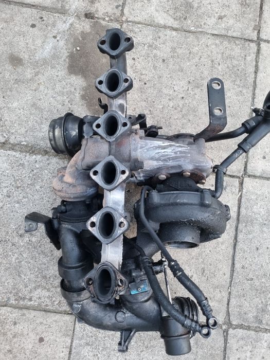 BMW e60 e61 turbiny turbina kolektor wydechowy komplet 535d 272KM