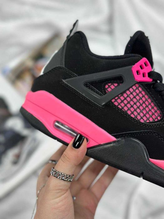 Жіночі Кросівки Nike Jordan 4 Black Pink, кроссовки Jordan