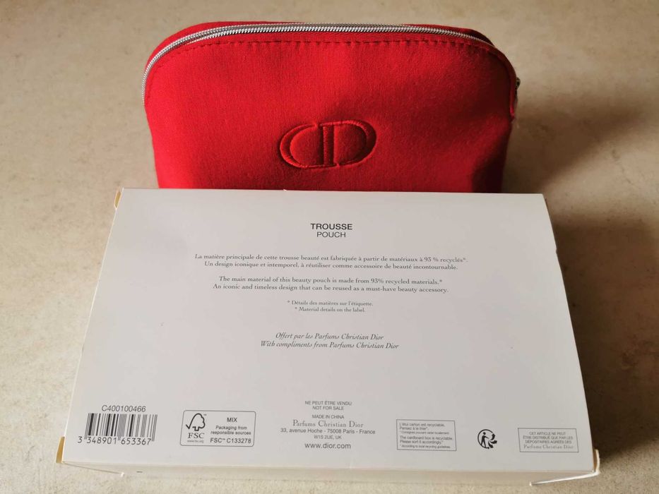Nowa kosmetyczka damska Christian  Dior Red Trosue Pouch