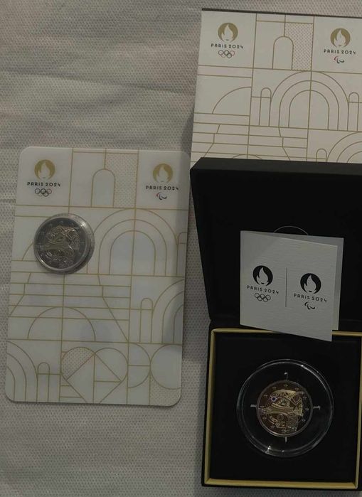 Moeda Comemorativa França 2024 BU+BE