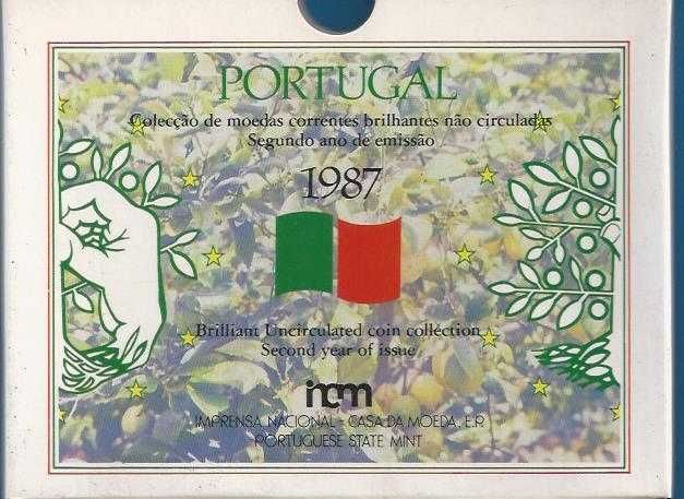 PORTUGAL COLEÇÃO ESCUDOS BNC CARTEIRA 1987