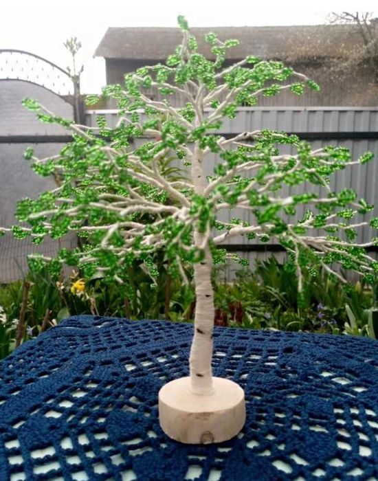 Дерево з бісеру Берізка