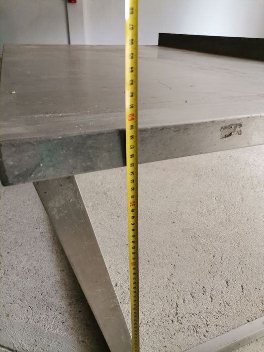 Mesa inox exposição