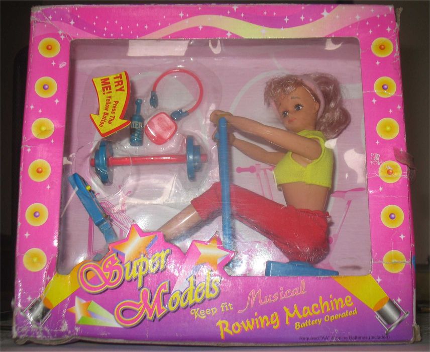 Boneca Vintage - Super Models Keep Fit - Musical Rowing Machine