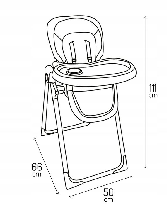 Krzesło do karmienia MoMi Gojo różowe składane regulowane
