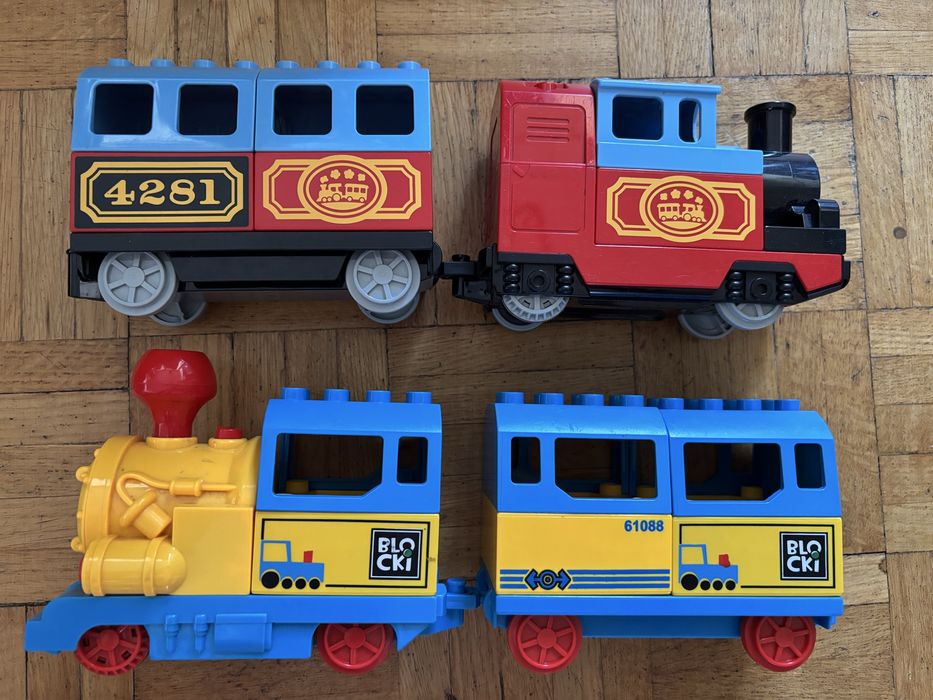 Klocki LEGO tory kolejowe, blocki i duplo