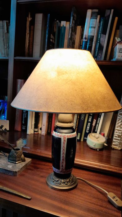 CANDEEIRO EM PORCELA DE LIMOGES DO SEC XIX IMPECÁVEL