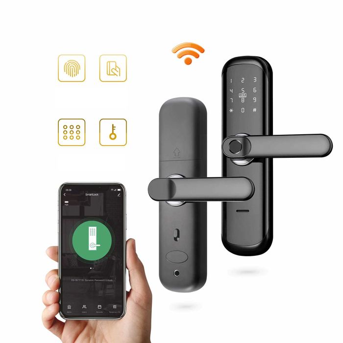 Elektroniczna Klamka Do Drzwi Kod+Wifi+Rfid