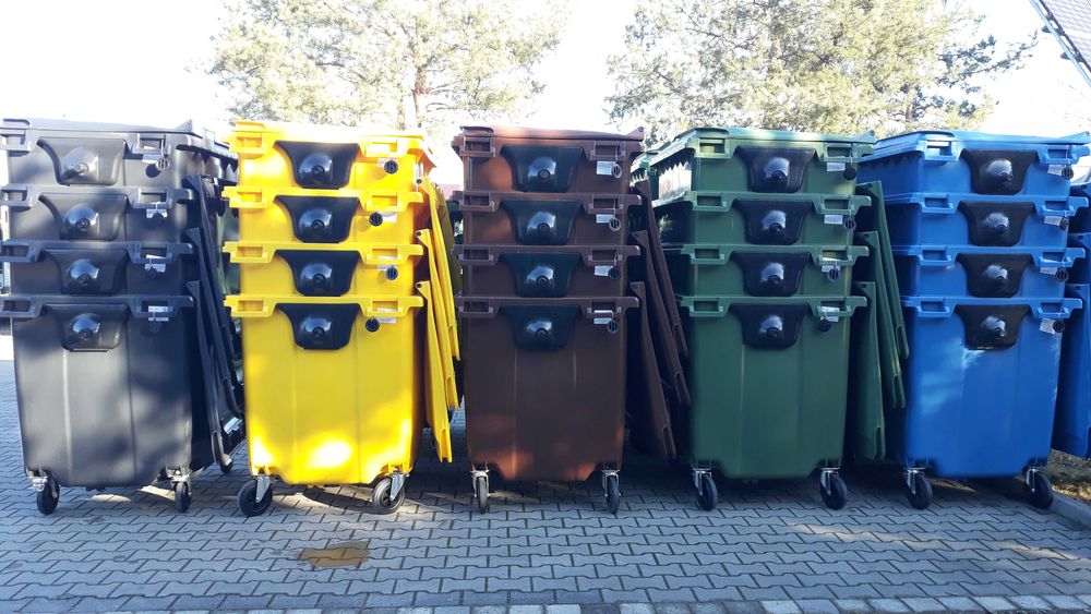 Pojemnik na odpady 1100 L NOWY kosz na śmieci kontener FV23% KOLORY