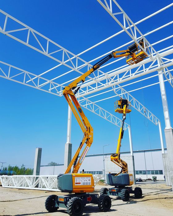 Wynajem podnośników koszowych przegubowych nożycowych  zwyżek  Poznań