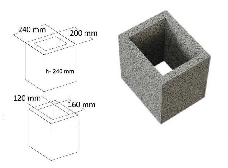 Pustak wentylacyjny pojedynczy W1 wentylacja h=240 komin kominy 1kanał
