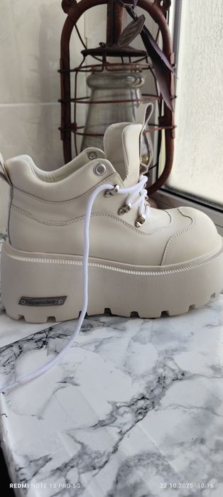 Весенние, Осенние ботинки, белые, 37р