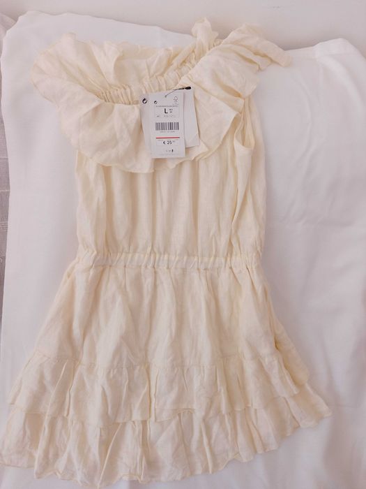 Vestido Bershka L amarelo claro