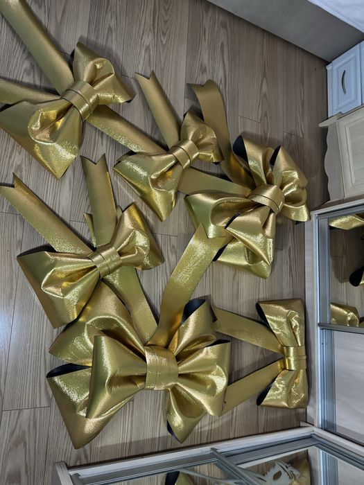 Золотий бант, бант на ялинку, бант для декору