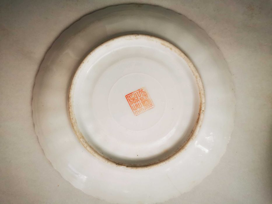 Porcelana japońska 5 talerzyków podstawki